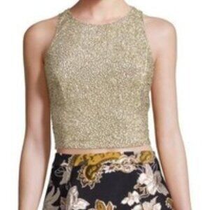 Alice and Olivia sequin crop top. New with tags